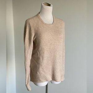 J. Crew Beige Long Sleeve Waffle Knit Sweater Size Small